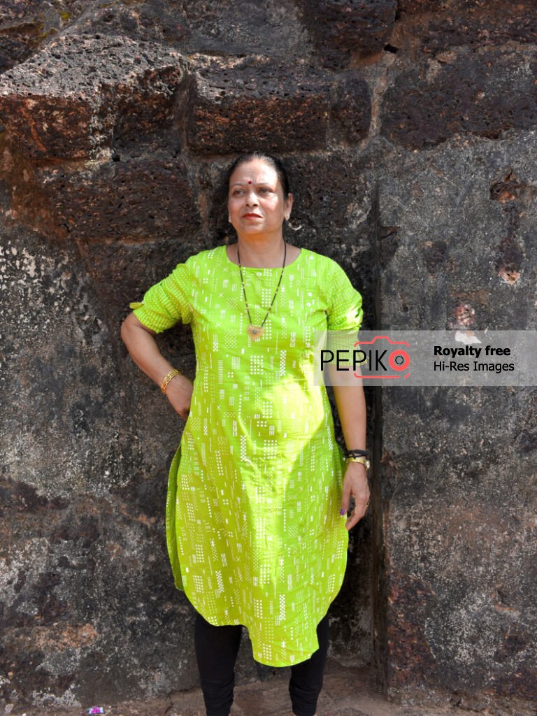 Mature women traveler in GOA India