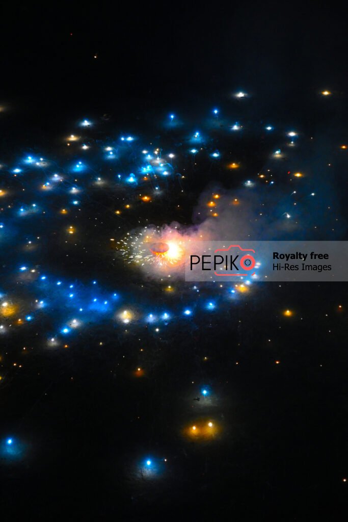 Beautiful picture of crackers explodings