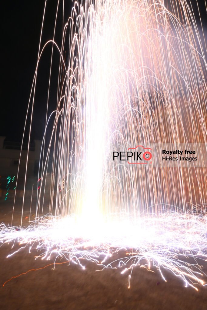 Amazing picture of crackers exploding high