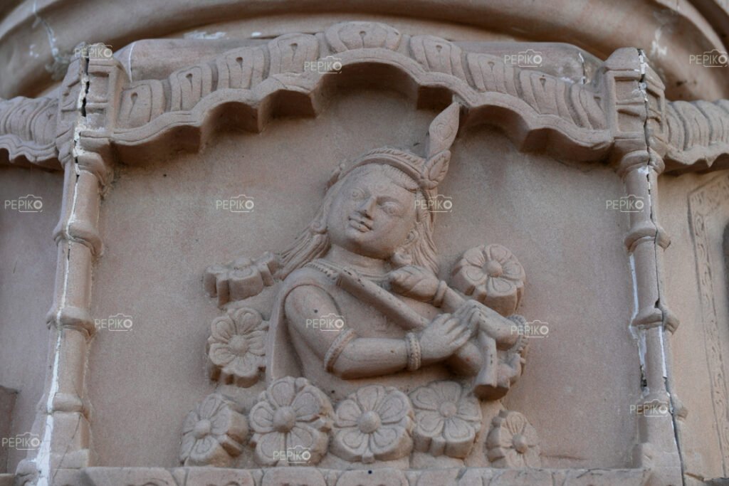 Beautiful structure of Indian Gods Krishna’s adulthood