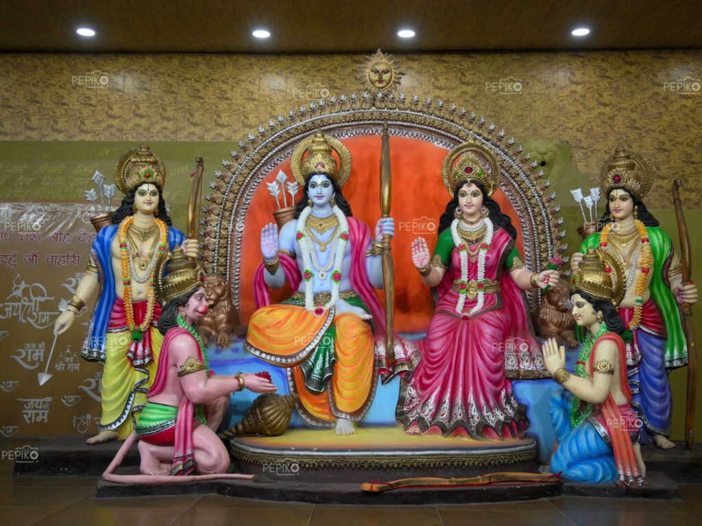 Beautiful picture of King Ram / Rama and Queen Seeta / Sita