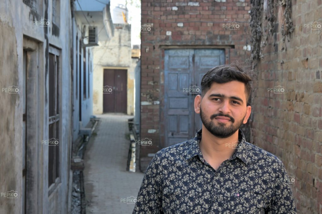 Picture of a man in village of Punjab