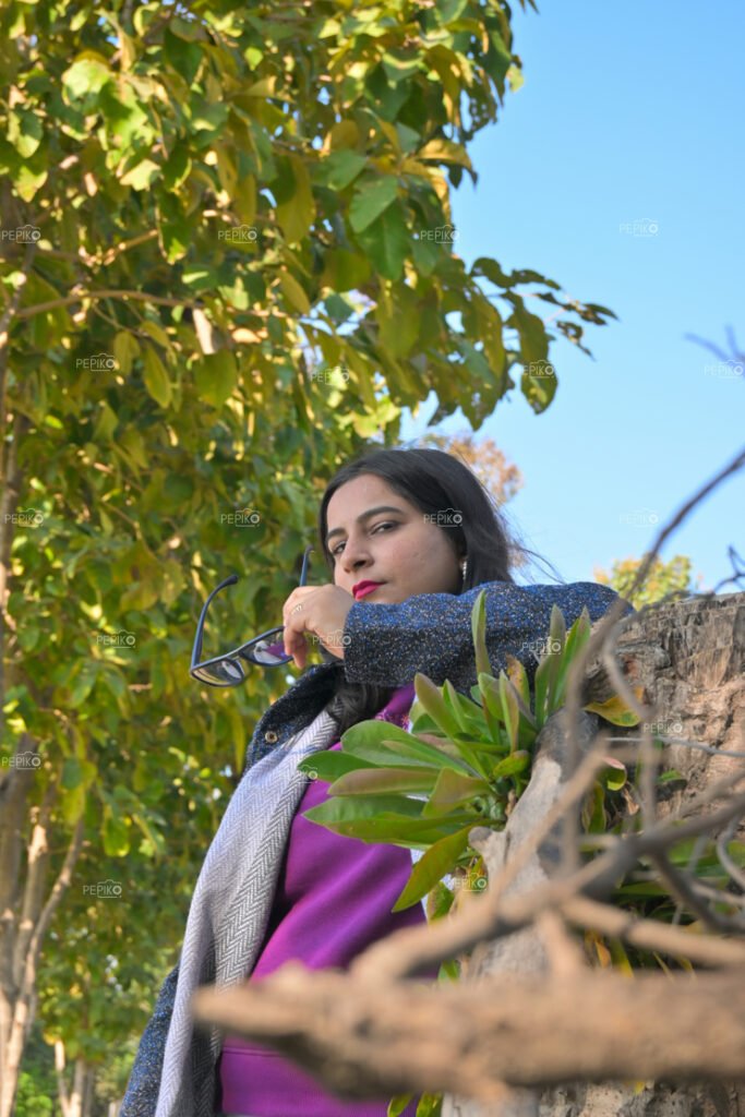 Portrait of a women in farms of Punjab