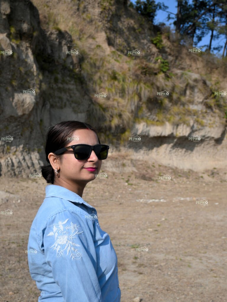 Picture of women in blue shirt