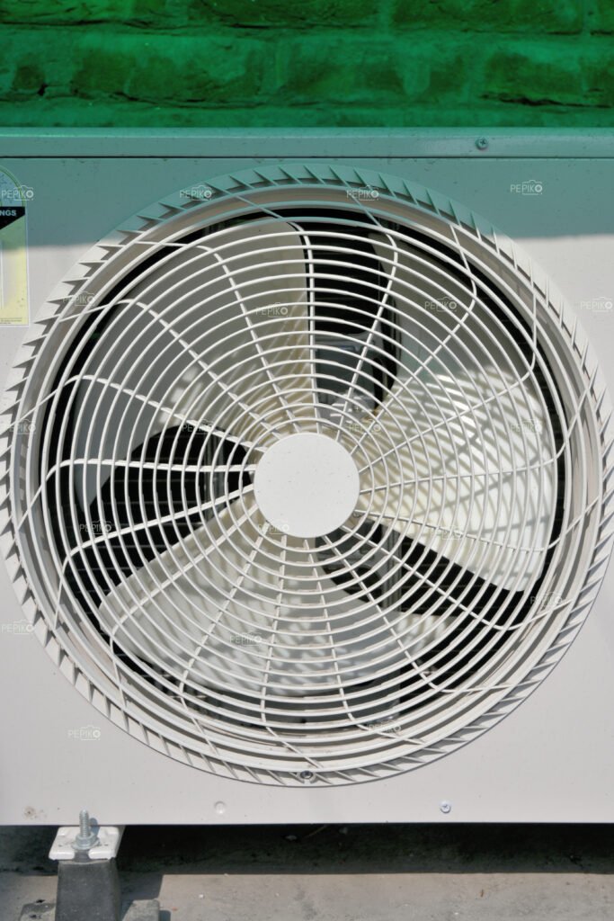 Air conditioner outdoor unit fan grill in white